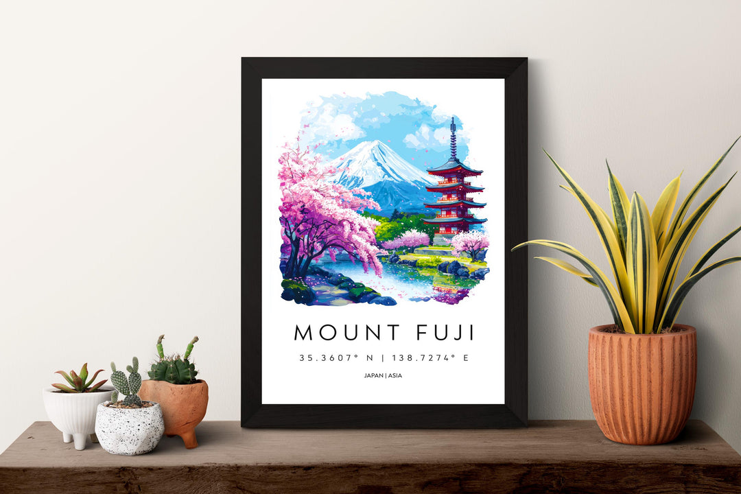 Mount Fuji watercolor poster Wall Art Mount Fuji Wall Hanging Home Décor Mount Fuji Gift Art Lovers Japan Art Lover Gift