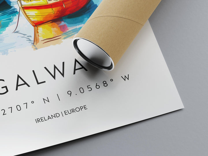 Galway Watercolor Poster Wall Art Galway Wall Hanging Home Décor Galway Gift Art Lovers Ireland Wall Art