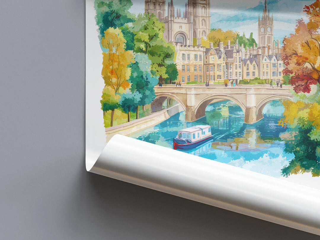 Cambridge Watercolor Poster Wall Art Cambridge Wall Hanging Home Décor Cambridge Gift Art Lovers United Kingdom Wall Art