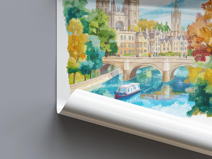 Cambridge Watercolor Poster Wall Art Cambridge Wall Hanging Home Décor Cambridge Gift Art Lovers United Kingdom Wall Art