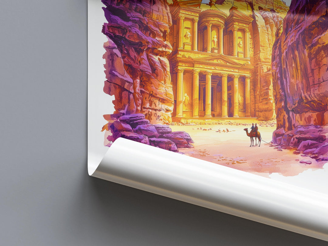 Petra watercolor poster Wall Art Petra Wall Hanging Home Décor Petra Gift Art Lovers Jordan Wall Art