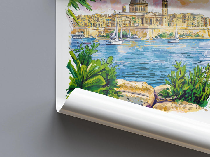 Malta Watercolor Poster Wall Art Malta Wall Hanging Home Décor Malta Gift Art Lovers Malta Wall Art