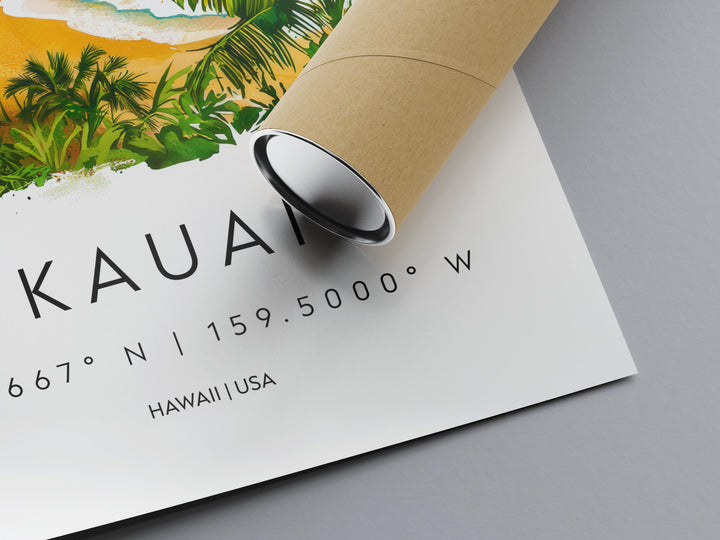Kauai Watercolor Poster Wall Art Kauai Wall Hanging Home Décor Kauai Gift Art Lovers Hawaii Wall Art