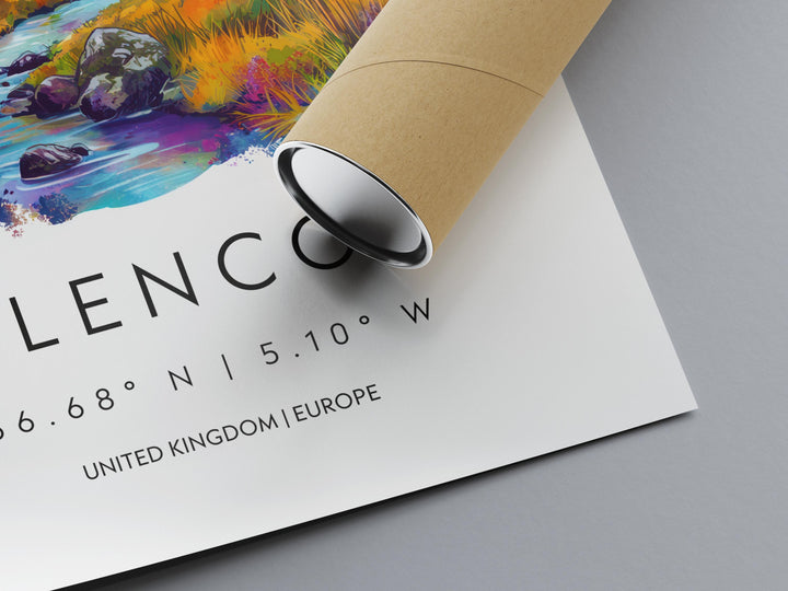 Glencoe Watercolor Poster Wall Art Glencoe Wall Hanging Home Décor Glencoe Gift Art Lovers Scotland Wall Art