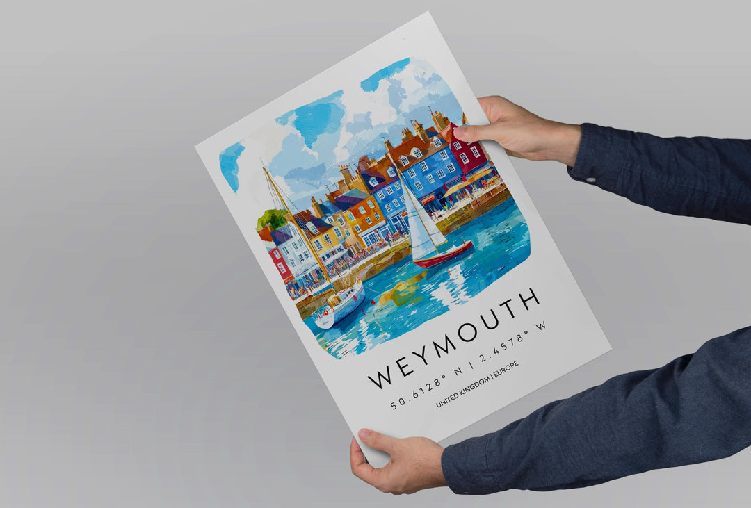 Weymouth Watercolor Poster Wall Art Weymouth Wall Hanging Home Décor Weymouth Gift Art Lovers United Kingdom Wall Art