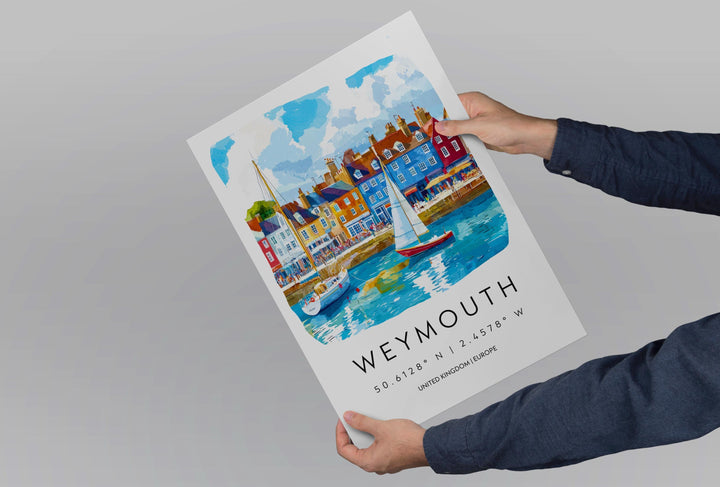 Weymouth Watercolor Poster Wall Art Weymouth Wall Hanging Home Décor Weymouth Gift Art Lovers United Kingdom Wall Art