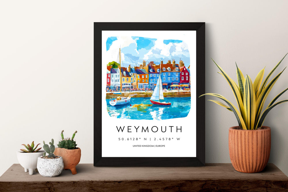 Weymouth Watercolor Poster Wall Art Weymouth Wall Hanging Home Décor Weymouth Gift Art Lovers United Kingdom Wall Art