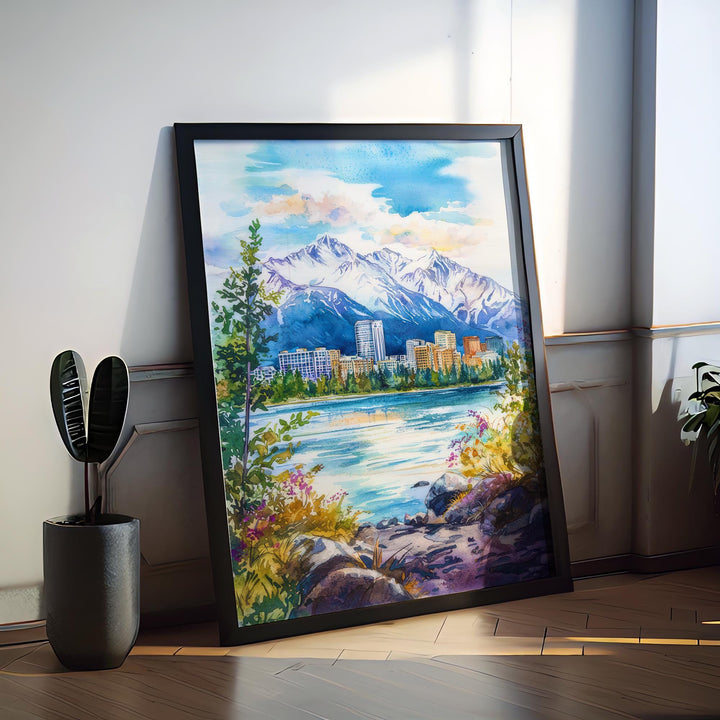 Anchorage watercolor poster Wall Art Anchorage Wall Hanging Home Décor Anchorage Gift Art Lovers Alaska Art Lover Gift Alaska wall art