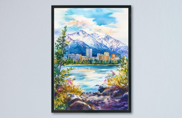 Anchorage watercolor poster Wall Art Anchorage Wall Hanging Home Décor Anchorage Gift Art Lovers Alaska Art Lover Gift Alaska wall art