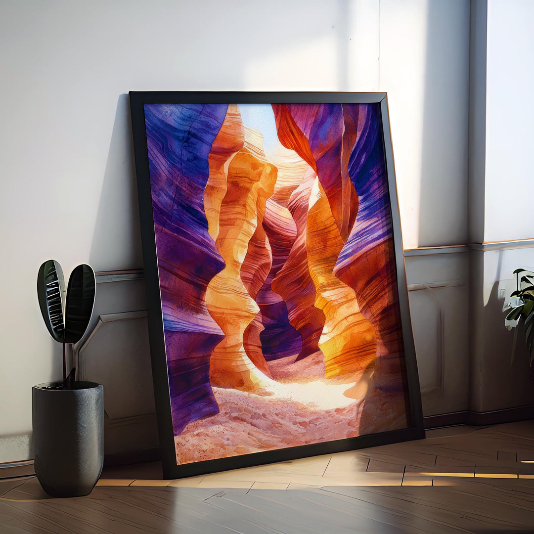 Antelope Canyon watercolor poster Wall Art Antelope Canyon Wall Hanging Home Décor Antelope Canyon Gift Art Lovers Arizona Art Lover Gift