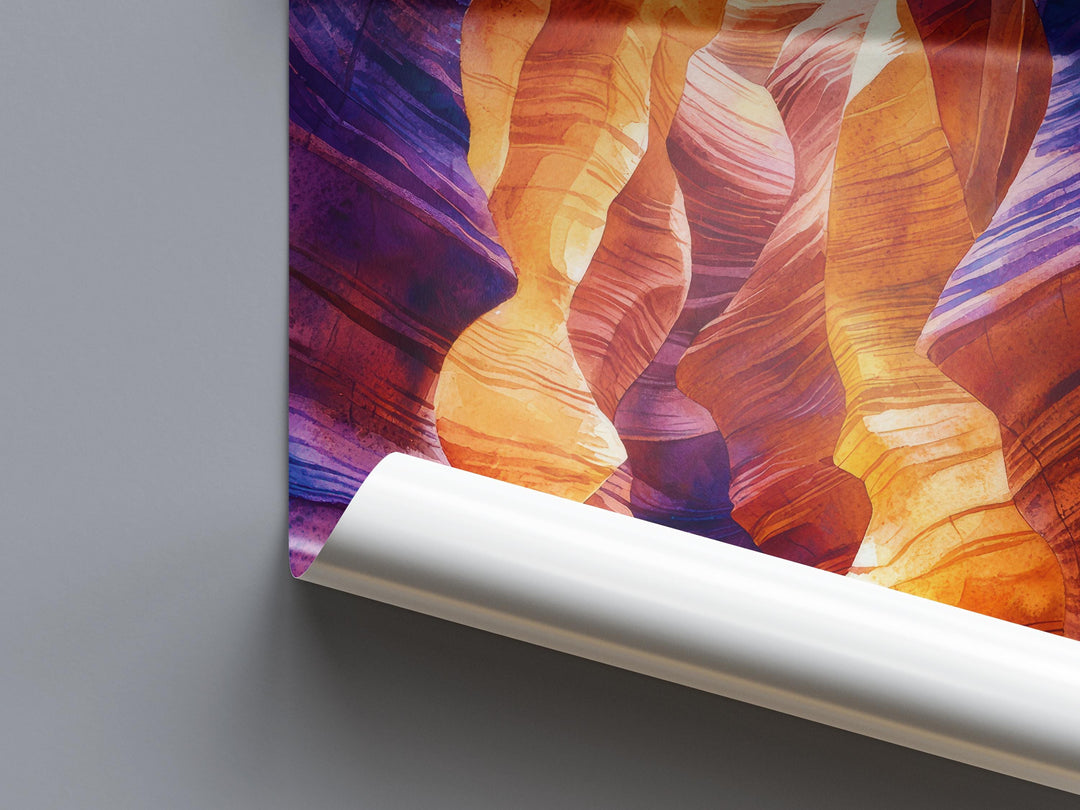 Antelope Canyon watercolor poster Wall Art Antelope Canyon Wall Hanging Home Décor Antelope Canyon Gift Art Lovers Arizona Art Lover Gift