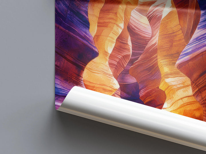 Antelope Canyon watercolor poster Wall Art Antelope Canyon Wall Hanging Home Décor Antelope Canyon Gift Art Lovers Arizona Art Lover Gift