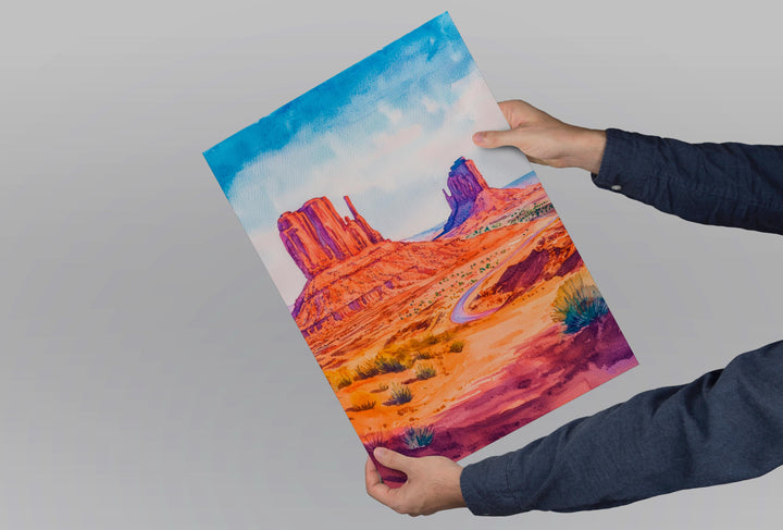 Monument Valley watercolor poster Wall Art Monument Valley Wall Hanging Home Décor Monument Valley Gift Art Lovers Arizona Art Lover Gift