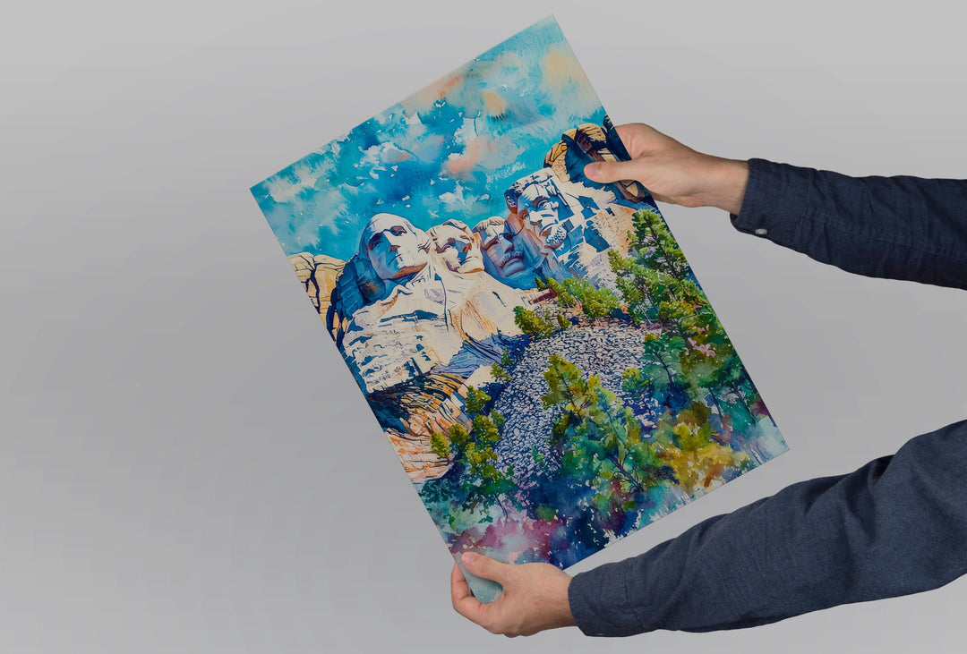 Mount Rushmore Watercolor Poster Wall Art Mount Rushmore Wall Hanging Home Décor Mount Rushmore Gift Art Lovers South Dakota Art Lover Gift