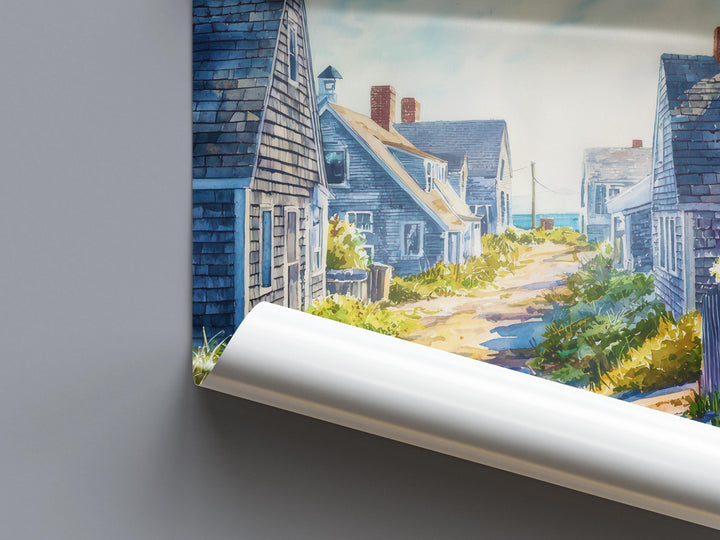Nantucket watercolor poster Wall Art Nantucket Wall Hanging Home Décor Nantucket Gift Art Lovers Massachusetts Art Lover Gift Massachusetts