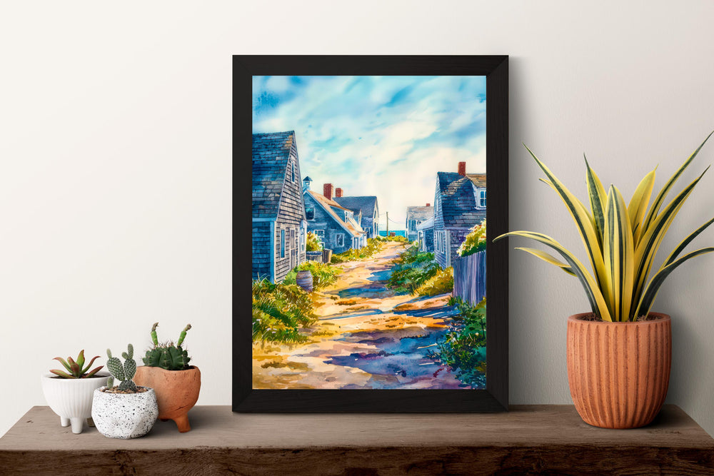 Nantucket watercolor poster Wall Art Nantucket Wall Hanging Home Décor Nantucket Gift Art Lovers Massachusetts Art Lover Gift Massachusetts