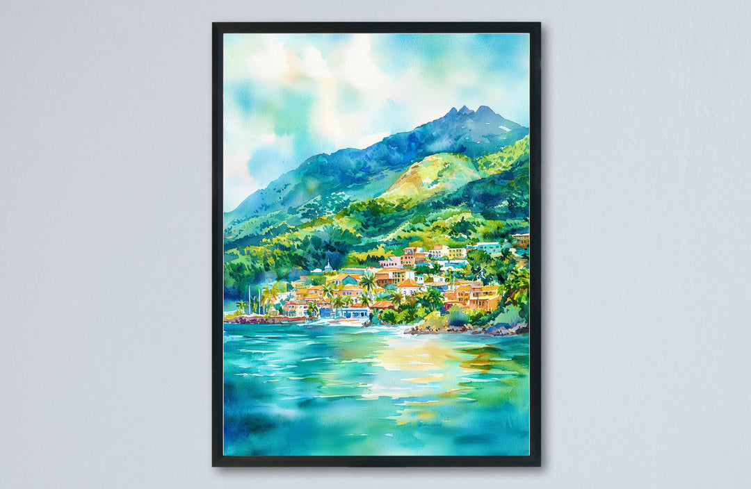 Grenada watercolor poster Wall Art Grenada Wall Hanging Home Décor Grenada Gift Art Lovers Grenada Art Lover Gift Grenada wall art