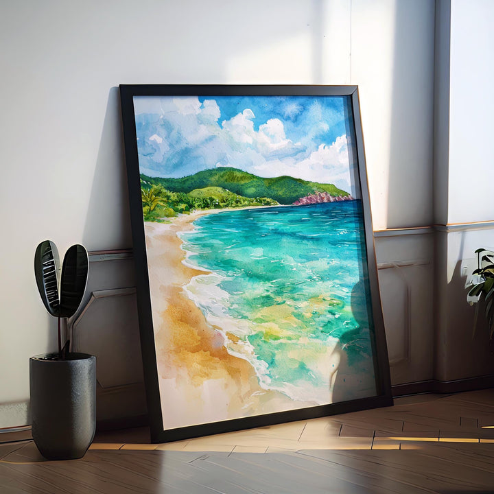 British Virgin Islands watercolor poster Wall Art British Virgin Islands Wall Hanging Home Décor British Virgin Islands Gift Art Lovers