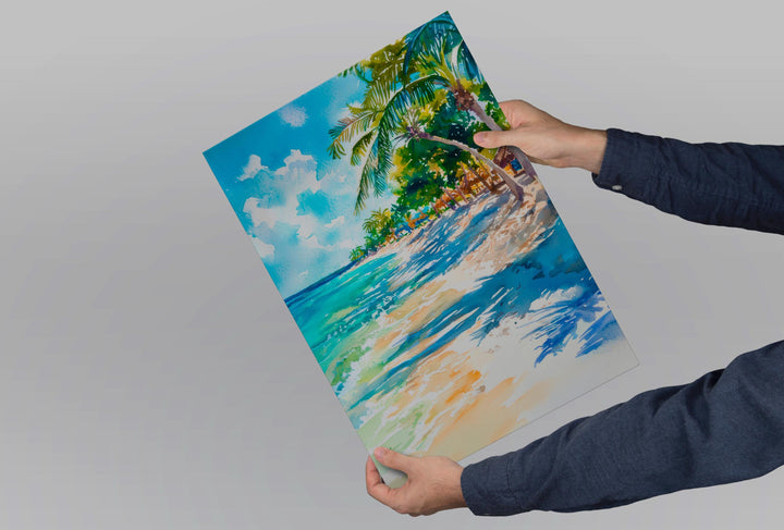 Aruba watercolor poster Wall Art Aruba Wall Hanging Home Décor Aruba Gift Art Lovers Aruba Art Lover Gift Aruba wall art