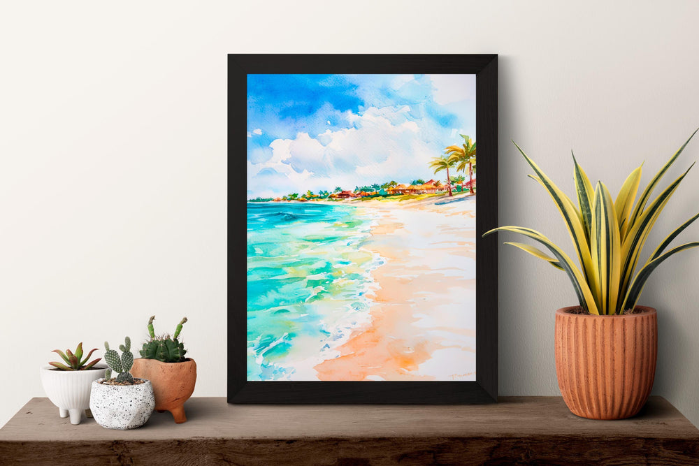 Aruba watercolor poster Wall Art Aruba Wall Hanging Home Décor Aruba Gift Art Lovers Aruba Art Lover Gift Aruba wall art