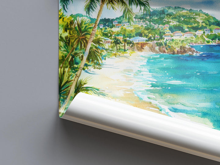 Antigua and Barbuda watercolor poster Wall Art Antigua and Barbuda Wall Hanging Home Décor Antigua and Barbuda Gift Art Lovers