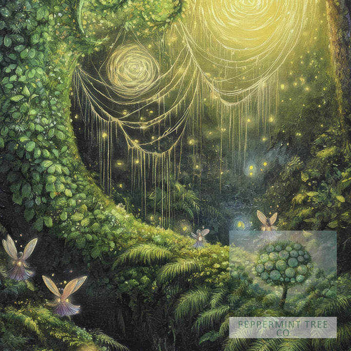 Fairy Weavers Vintage Print | Woodland Cottagecore, Dark Academia