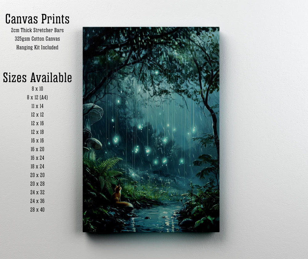 Raindrop Fairy Cottagecore Print Poster Vintage Magical Art Dark Academia Wall Decor Antique Illustration Enchanted Woodland Aesthetic