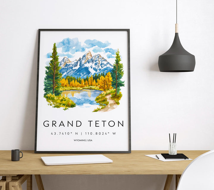 Grand Teton National Park Wall Art USA Wall Hanging Home Décor Grand Teton Gift Art Lovers USA Art Lover Gift