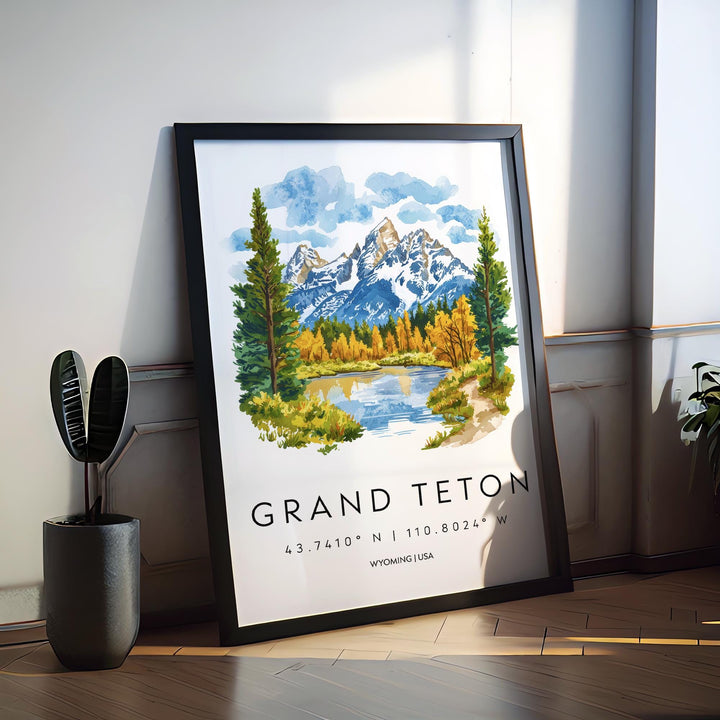 Grand Teton National Park Wall Art USA Wall Hanging Home Décor Grand Teton Gift Art Lovers USA Art Lover Gift