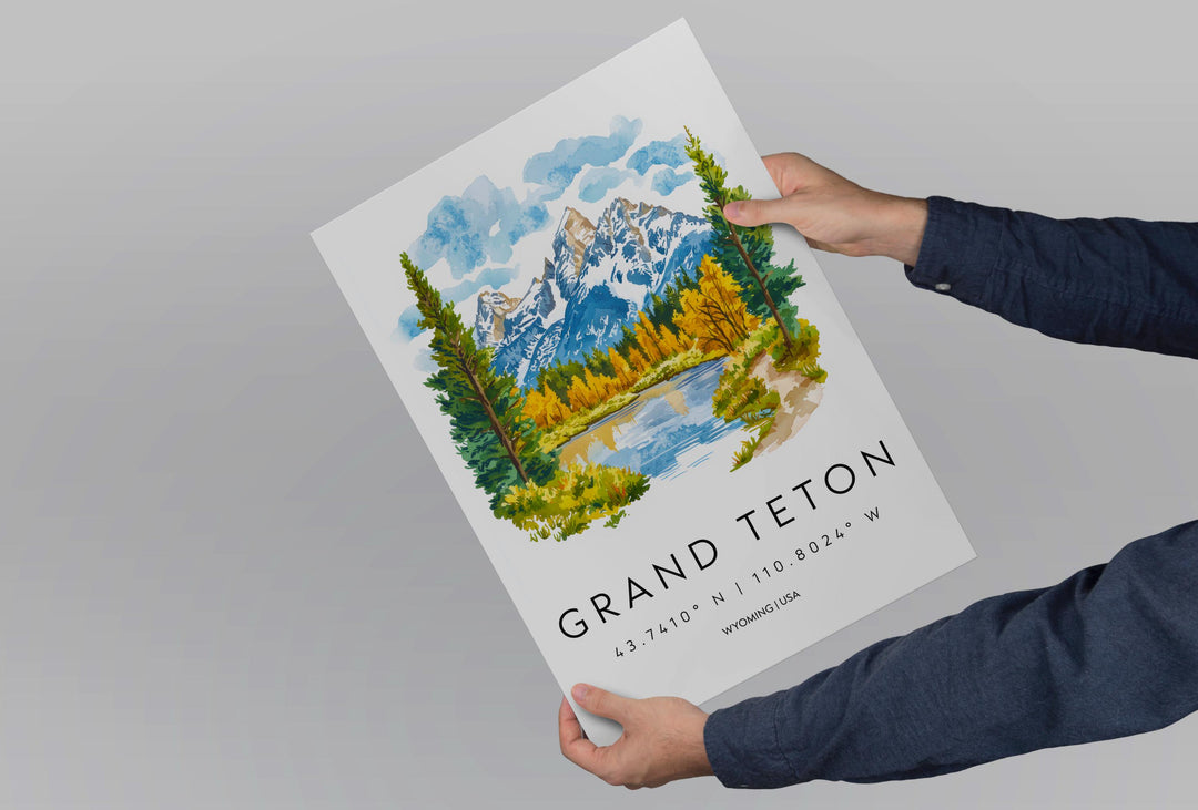 Grand Teton National Park Wall Art USA Wall Hanging Home Décor Grand Teton Gift Art Lovers USA Art Lover Gift