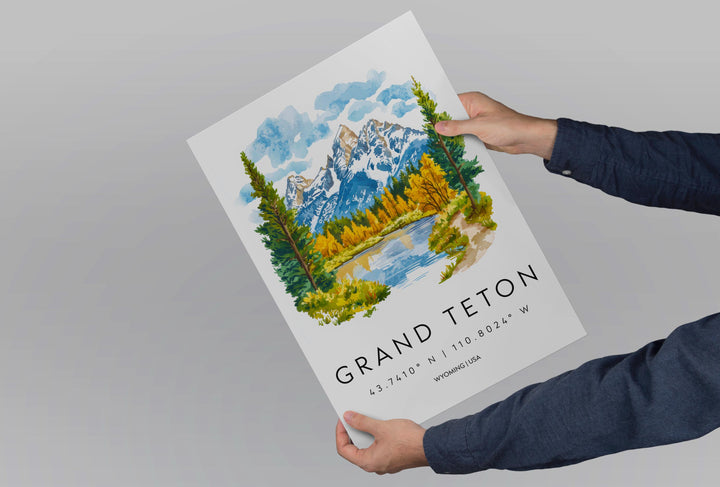Grand Teton National Park Wall Art USA Wall Hanging Home Décor Grand Teton Gift Art Lovers USA Art Lover Gift