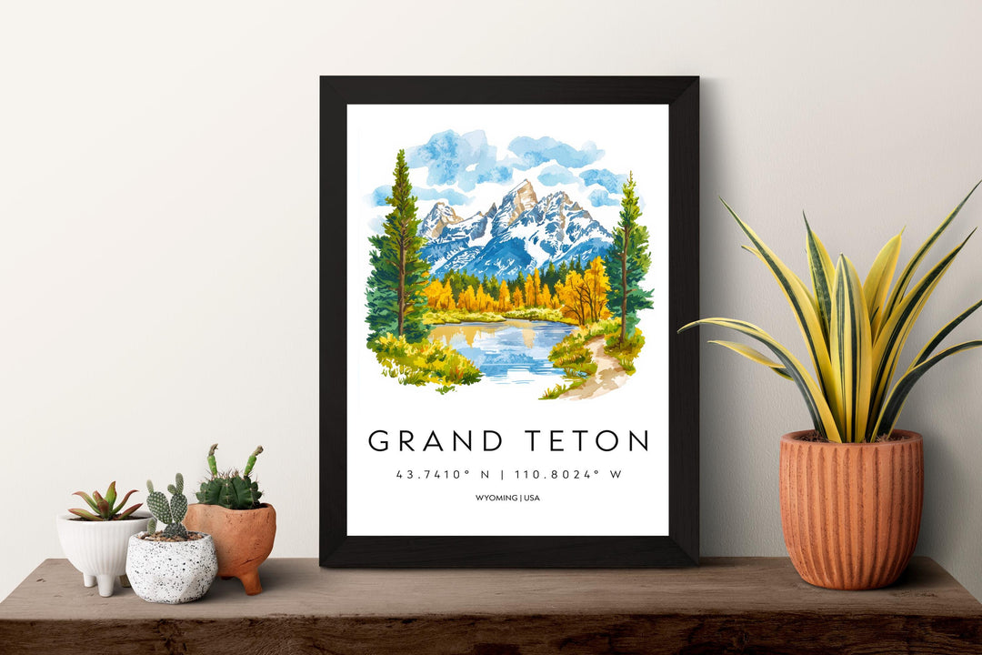 Grand Teton National Park Wall Art USA Wall Hanging Home Décor Grand Teton Gift Art Lovers USA Art Lover Gift