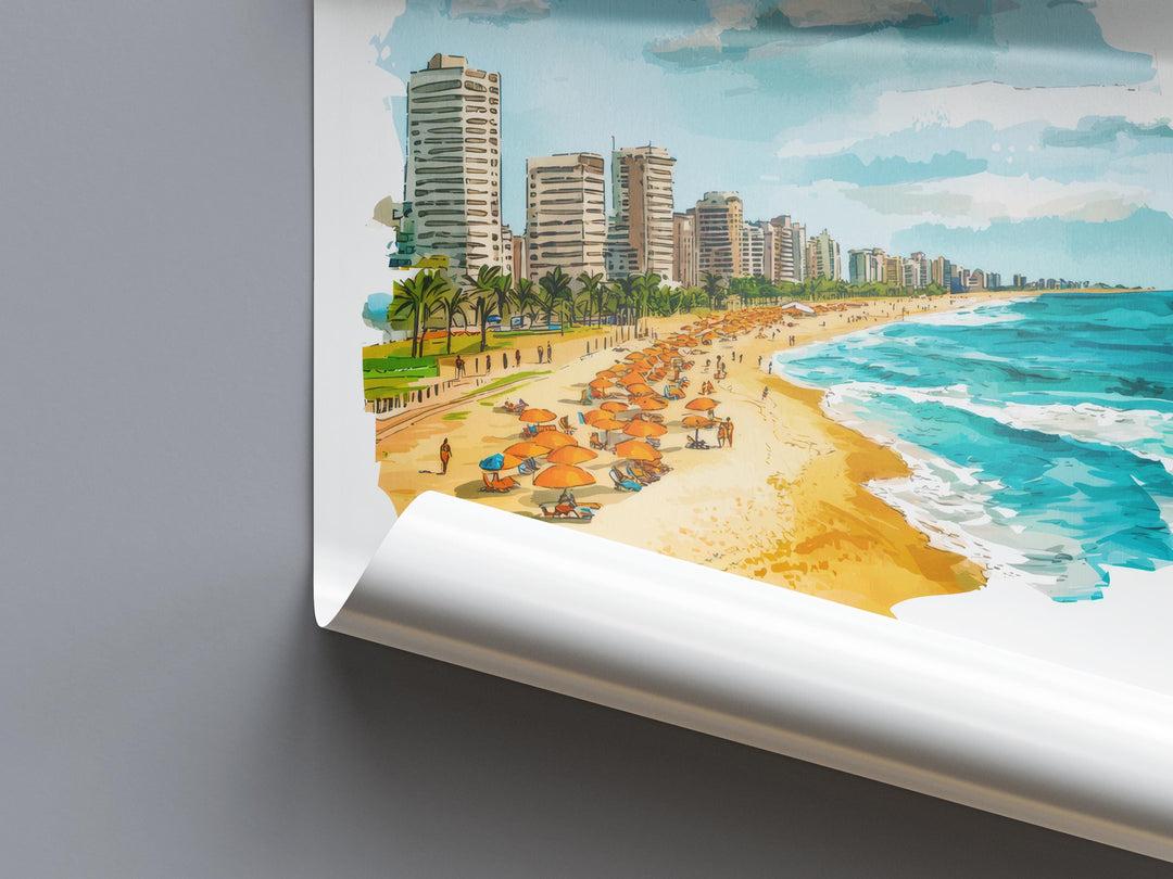 Durban Watercolor Poster Wall Art Durban Wall Hanging Home Décor Durban Gift Art Lovers South Africa Wall Art