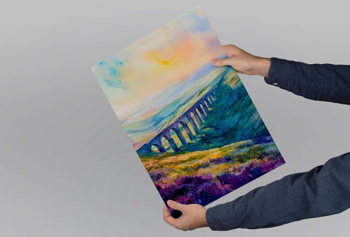Yorkshire Dales Watercolor Poster Wall Art Yorkshire Dales Wall Hanging Home Décor Yorkshire Dales Gift Art Lovers United Kingdom Wall Art