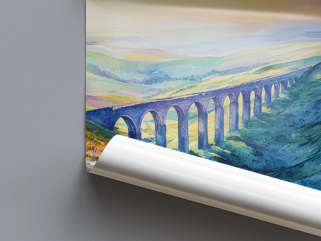 Yorkshire Dales Watercolor Poster Wall Art Yorkshire Dales Wall Hanging Home Décor Yorkshire Dales Gift Art Lovers United Kingdom Wall Art