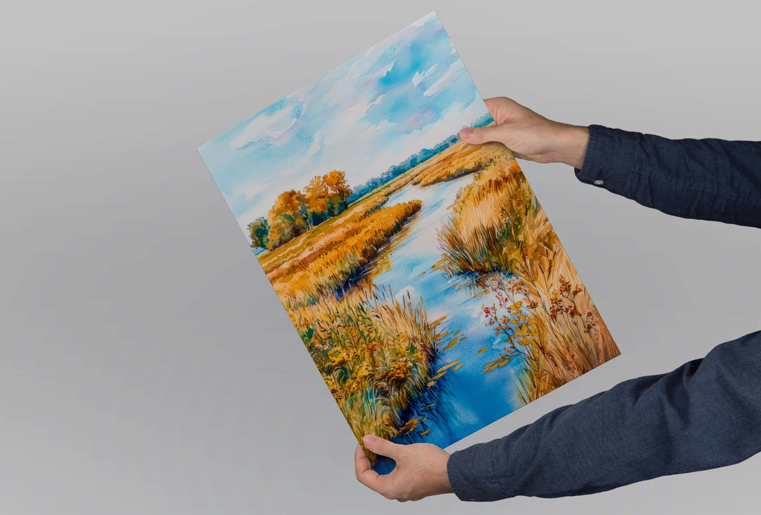Broads National Park Watercolor Poster Wall Art Broads National Park Wall Hanging Home Décor Broads National Park Gift Art Lovers
