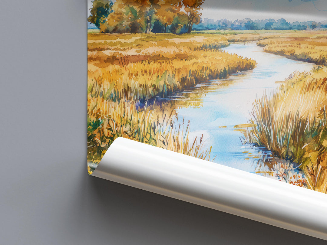 Broads National Park Watercolor Poster Wall Art Broads National Park Wall Hanging Home Décor Broads National Park Gift Art Lovers