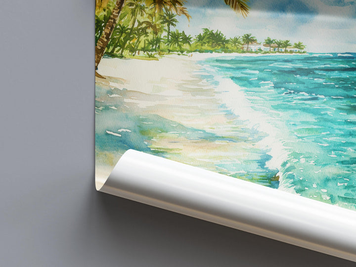 Anguilla watercolor poster Wall Art Anguilla Wall Hanging Home Décor Anguilla Gift Art Lovers Anguilla Art Lover Gift Anguilla wall art