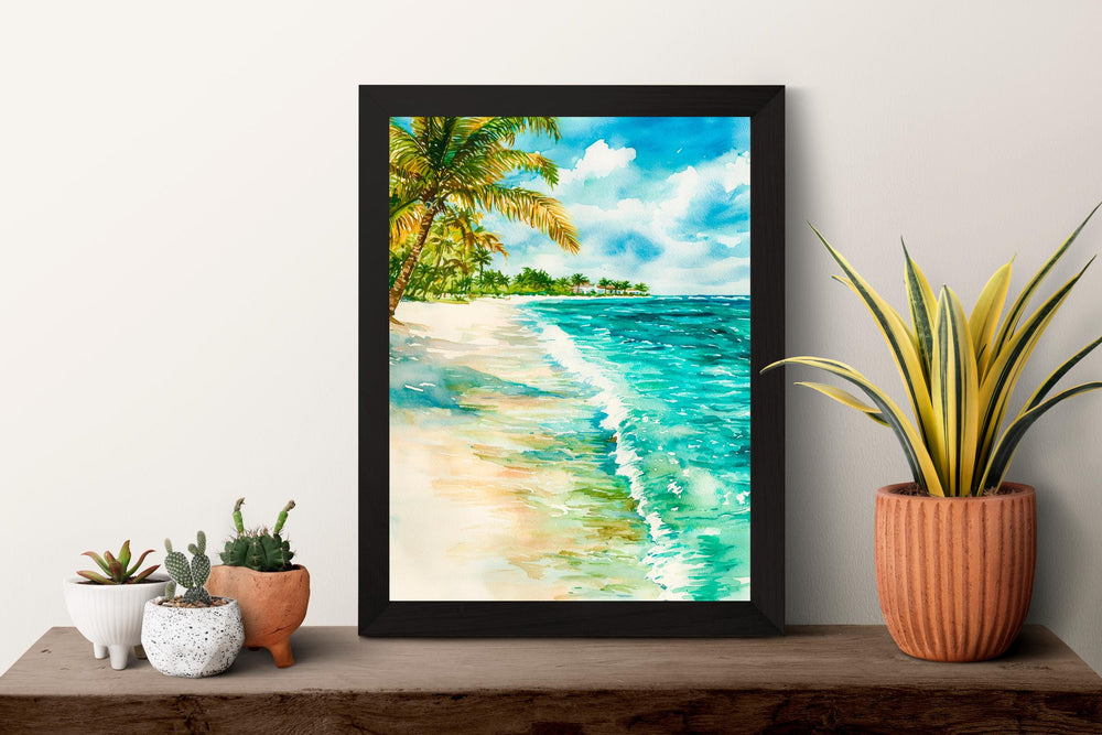 Anguilla watercolor poster Wall Art Anguilla Wall Hanging Home Décor Anguilla Gift Art Lovers Anguilla Art Lover Gift Anguilla wall art