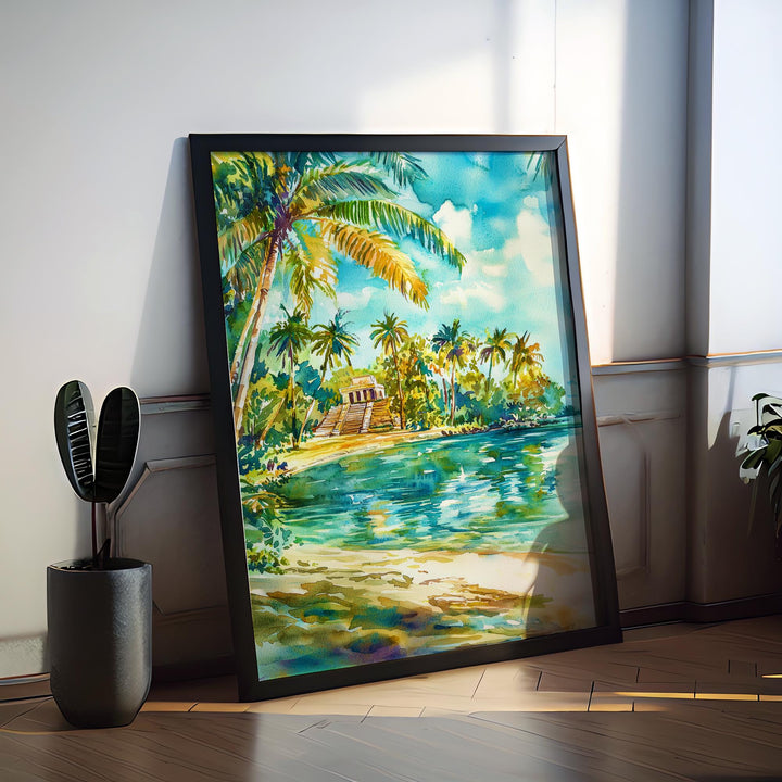 Belize watercolor poster Wall Art Belize Wall Hanging Home Décor Belize Gift Art Lovers Belize Art Lover Gift Belize wall art