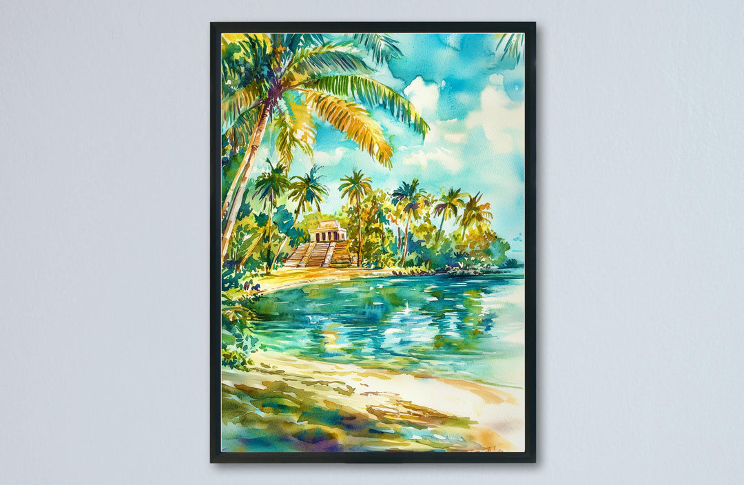 Belize watercolor poster Wall Art Belize Wall Hanging Home Décor Belize Gift Art Lovers Belize Art Lover Gift Belize wall art