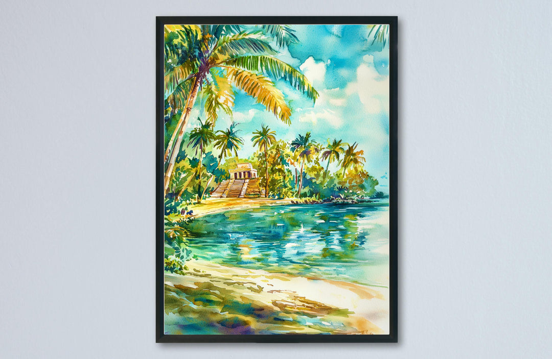 Belize watercolor poster Wall Art Belize Wall Hanging Home Décor Belize Gift Art Lovers Belize Art Lover Gift Belize wall art