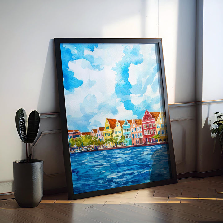 Curaçao watercolor poster Wall Art Curaçao Wall Hanging Home Décor Curaçao Gift Art Lovers Dutch Caribbean Art Lover Gift Dutch Caribbean