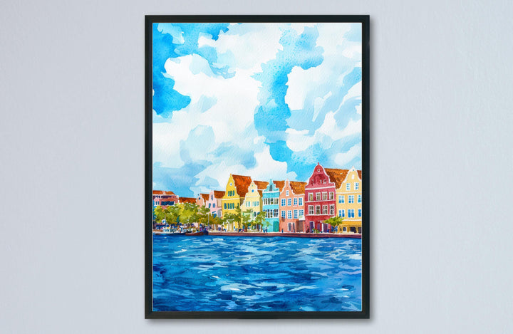 Curaçao watercolor poster Wall Art Curaçao Wall Hanging Home Décor Curaçao Gift Art Lovers Dutch Caribbean Art Lover Gift Dutch Caribbean