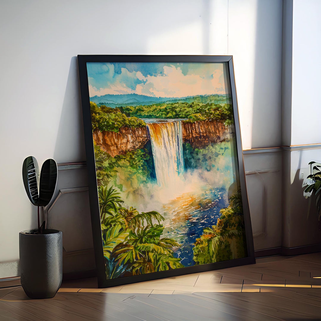Guyana watercolor poster Wall Art Guyana Wall Hanging Home Décor Guyana Gift Art Lovers Guyana Art Lover Gift Guyana wall art
