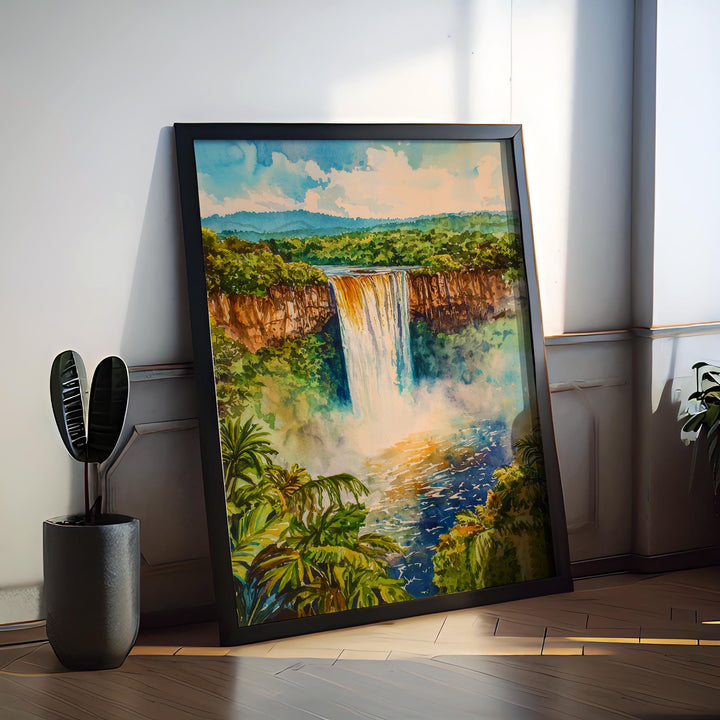 Guyana watercolor poster Wall Art Guyana Wall Hanging Home Décor Guyana Gift Art Lovers Guyana Art Lover Gift Guyana wall art