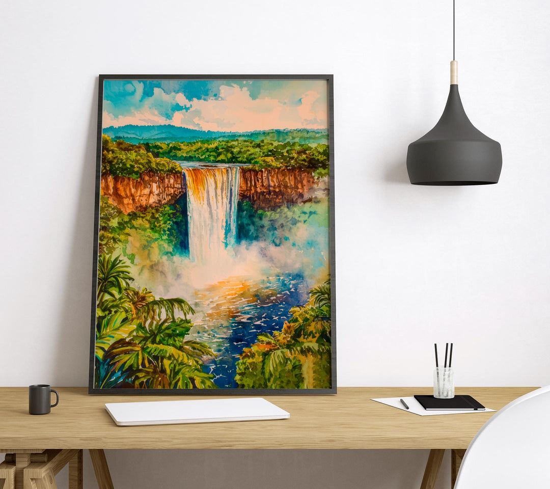 Guyana watercolor poster Wall Art Guyana Wall Hanging Home Décor Guyana Gift Art Lovers Guyana Art Lover Gift Guyana wall art