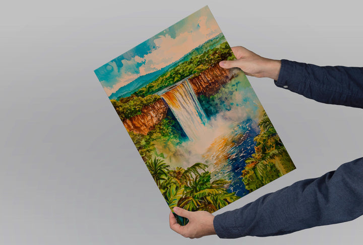 Guyana watercolor poster Wall Art Guyana Wall Hanging Home Décor Guyana Gift Art Lovers Guyana Art Lover Gift Guyana wall art
