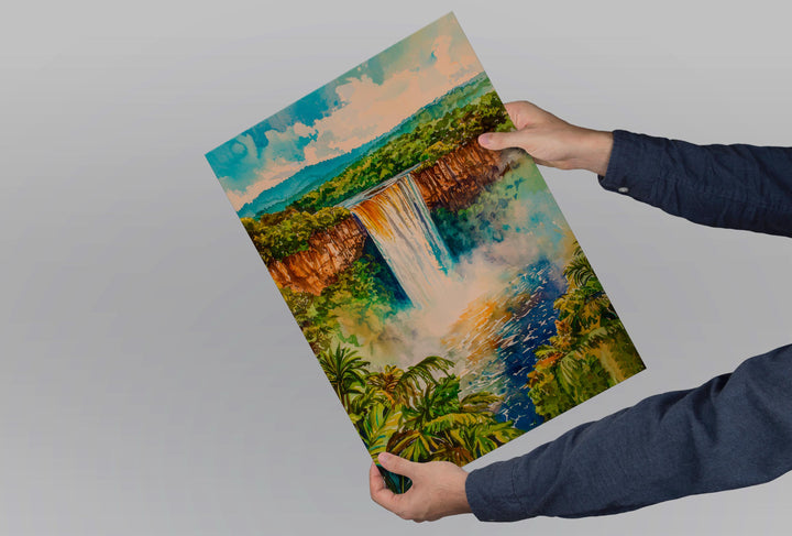 Guyana watercolor poster Wall Art Guyana Wall Hanging Home Décor Guyana Gift Art Lovers Guyana Art Lover Gift Guyana wall art