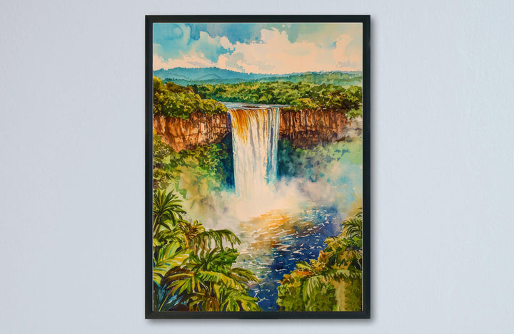 Guyana watercolor poster Wall Art Guyana Wall Hanging Home Décor Guyana Gift Art Lovers Guyana Art Lover Gift Guyana wall art